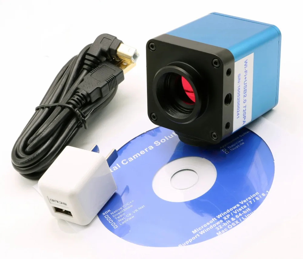720P HD микроскоп Высокоскоростная CMOS C Mount камера USB интерфейс беспроводной WiFi