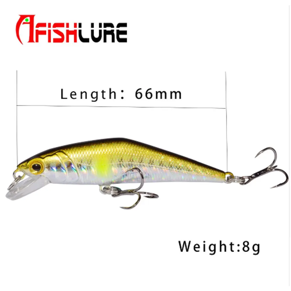 Afishlure 66 мм/8 г приманки в форме гольяна тонущие жесткие Iscas искусственная рыба