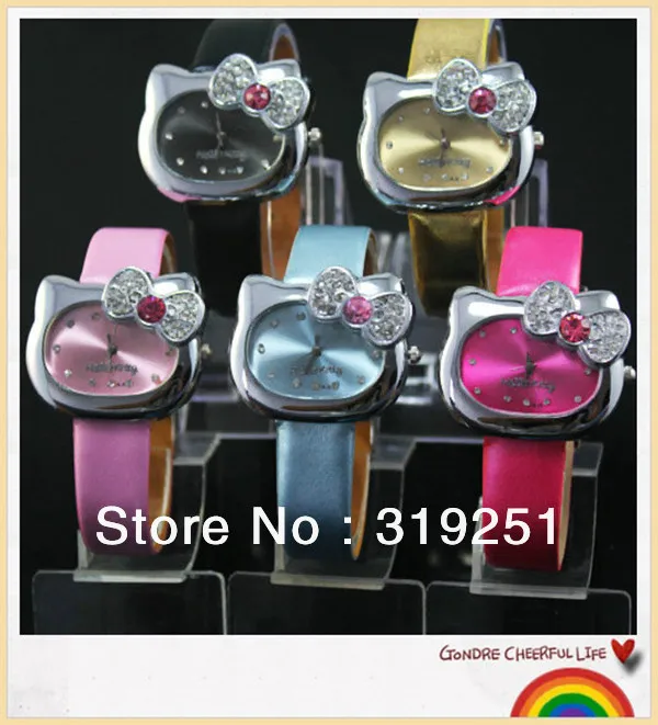 Fashion Hello Kitty watches KT cat diamonds casual students for girls | Наручные часы