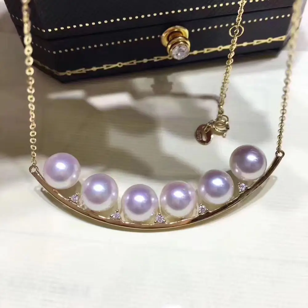 

gorgeous freshwater round white pearl smile necklace pendant 925silver