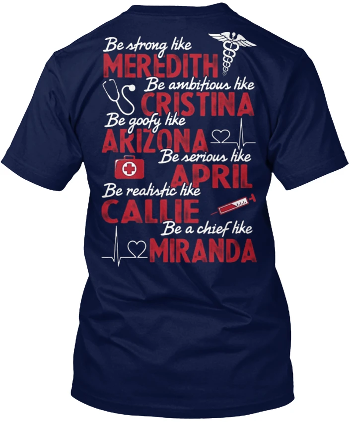 

Grey Of Anatomy Xmas - Be Strong Like Meredith Popular Tagless Tee T-Shirt
