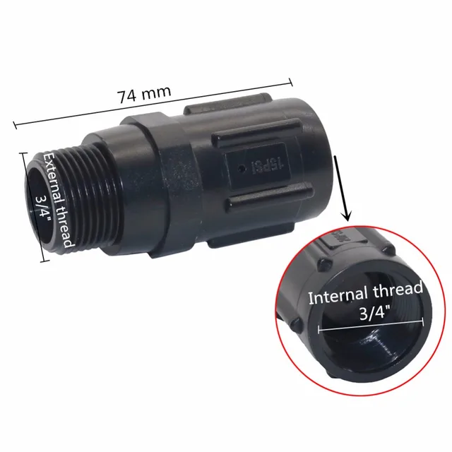 Kerti Mezőgazdaság Öntözése 3/4 "Bsp Szál Víznyomás -Szabályozó Szelep 15/20/30/45Psi Víznyomáscsökkentő - Image 2