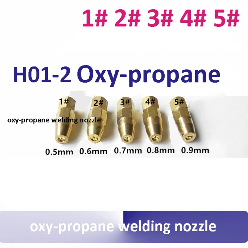 

5pcs/lot H01-2 oxy propane gas welding nozzle 1# 2# 3# 4# 5# welding tip