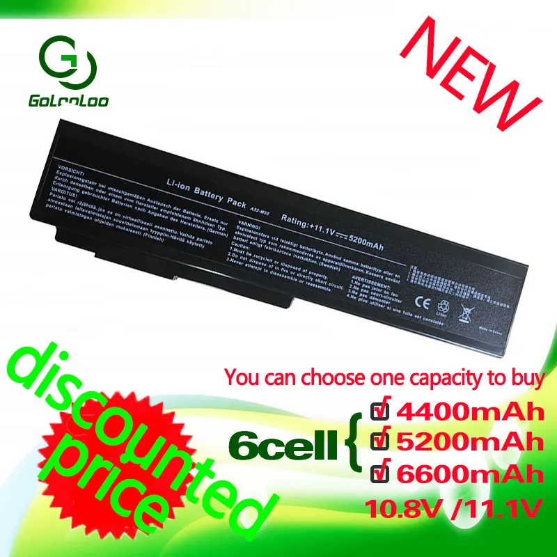 

Golooloo laptop battery for asus N61 N61J N61D N61V N61VG N61JA N61JV G50V A32-N61 A32 M50 A32-M50 A33-M50 M50 M50S M50SV M50Sr