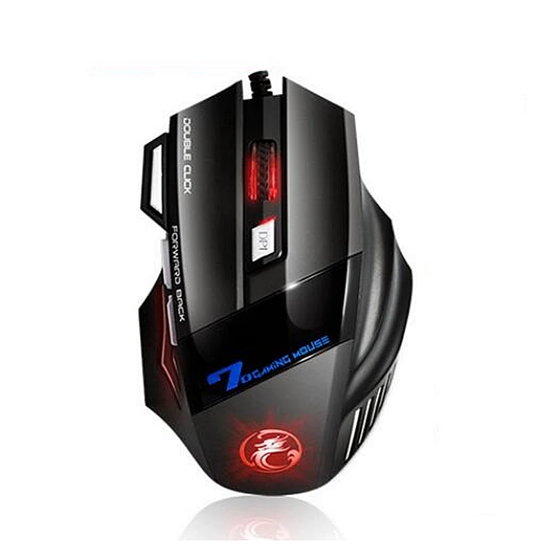 QTECH USB проводной игровой Мышь Glow 7 Ключи оптика 3200 Точек на дюйм подходит для