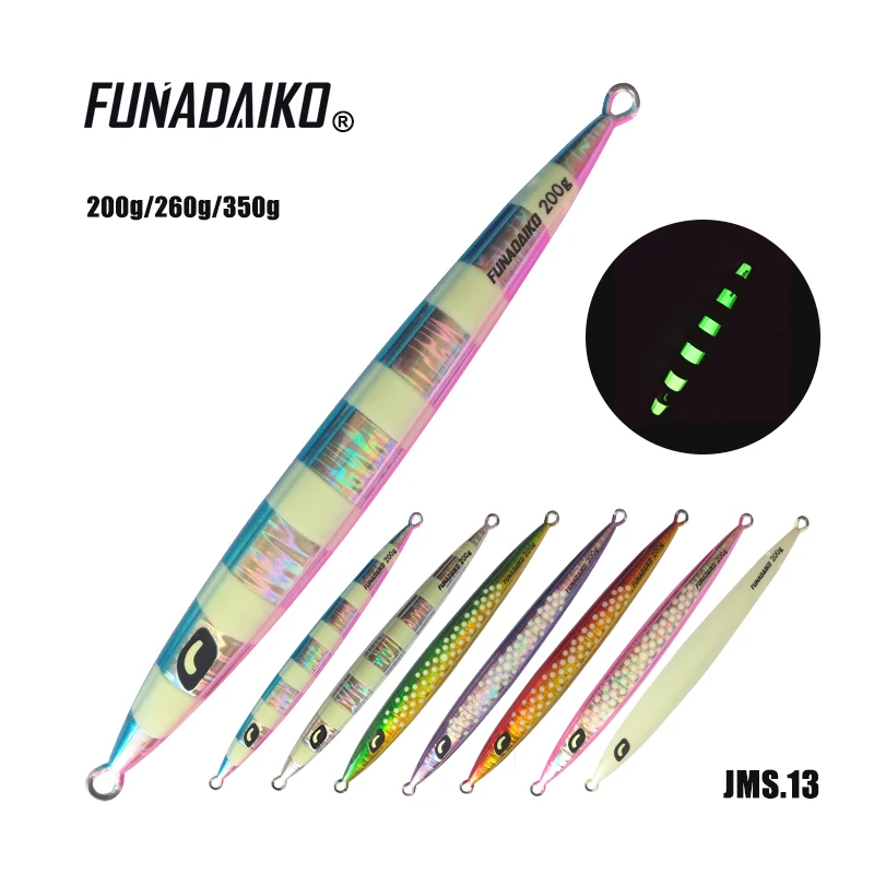 

FUNADAIKO 5pcs/lot lead metal jig isca artificial jigbait fishing jig lure Jigging lure slow long jig fast jig 80g100g 120g 150g