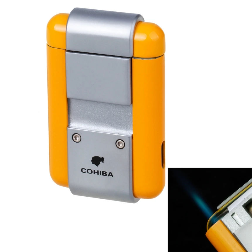 

COHIBA High-Grade Windproof Lighter Torch Jet Flame Refillable Inflatable Single Flame Cigar Lighter Cigarette Gas Torch Lighter