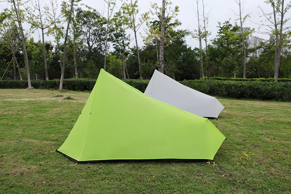 Trekking pole style camping tent 10