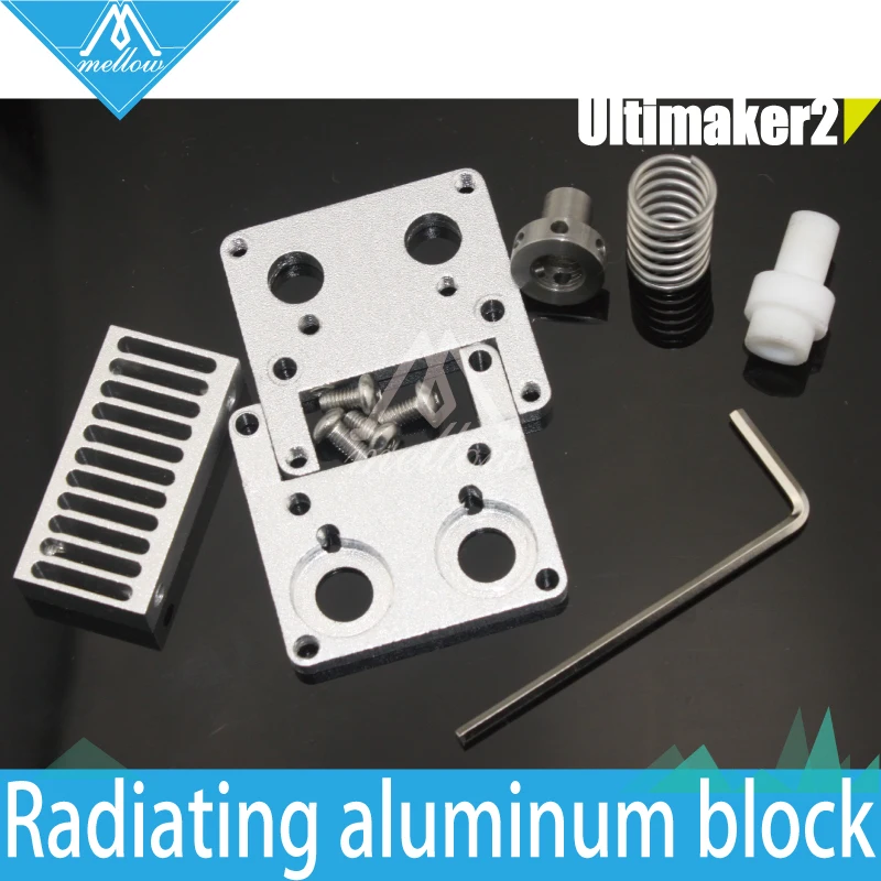  DIY 3D printer Ultimaker 2 + UM2 Extended+ Olsson block interchangeable nozzle PTFE Heat Sink kit for 1.75/3mm filament 