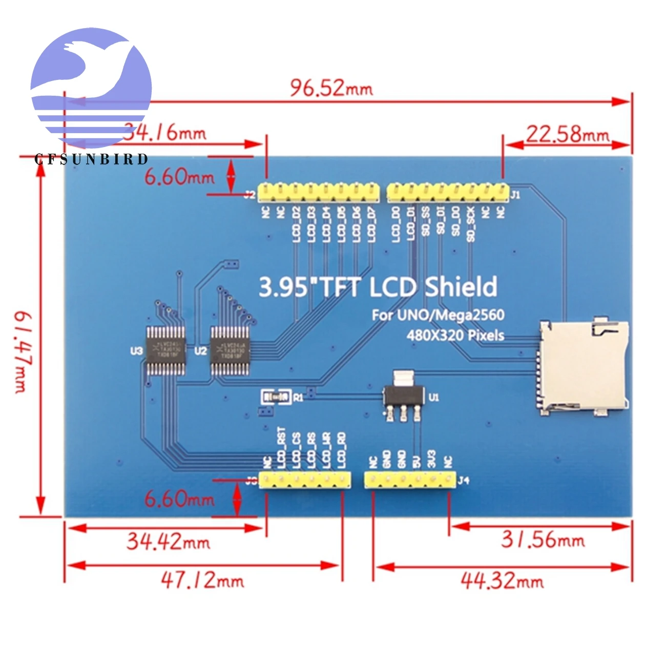 3,95 дюйма 4,0 дюйма 320*480 TFT цветной ЖК-дисплей модуль экран ST7796S приводная плата с сенсорной панелью для Arduino UNO Mega2560