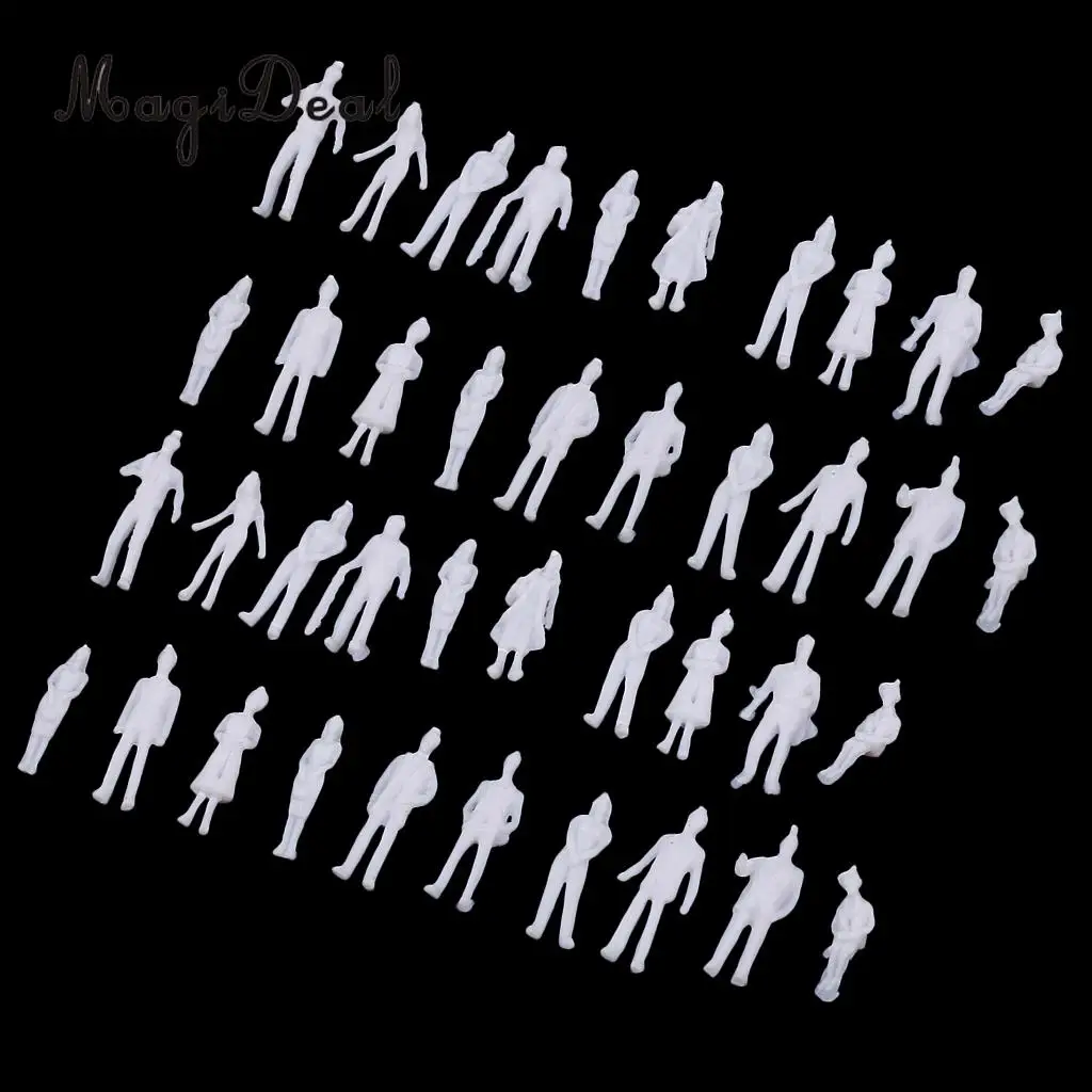 40pcs miniature figure 1/100 Architectural human scale diorama model ABS plastic people