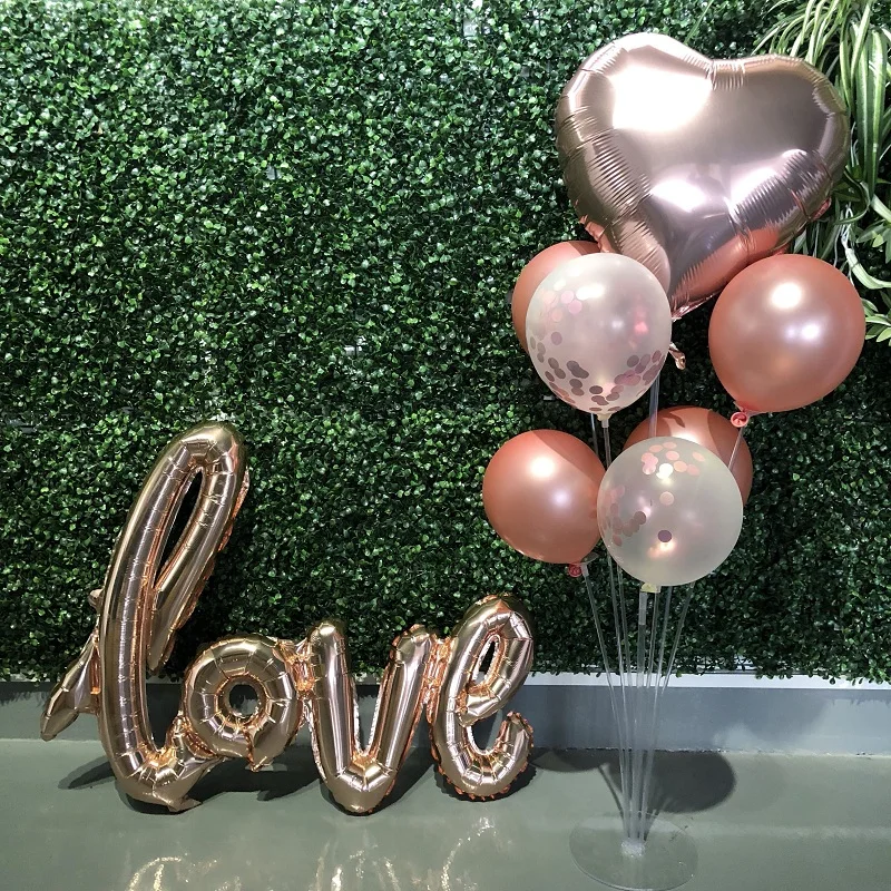 Rose Gold Wedding Birthday Party Balloons Happy Birthday Letter Foil Balloon Baby Shower Anniversary Event Party Decor Supplies