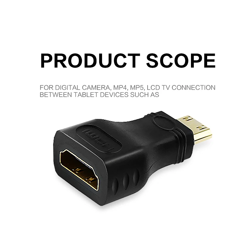 QGeeM MINI HDMI Тип C штекер HDMI Женский адаптер конвертер 1080 P 2K 4K для мини ПК HDTV HD камера 5504