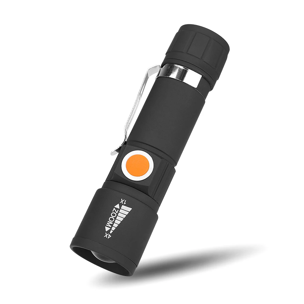 

XPE Flashlight Torch 3 Modes USB Rechargeable LED Portable Lamp Zoomable Life Waterproof Flashlight Bike Camping Lanterna