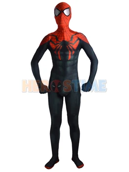 

New Superior Spider-man Costume Spandex Eye Glasses Superhero Costume For Halloween Cosplay
