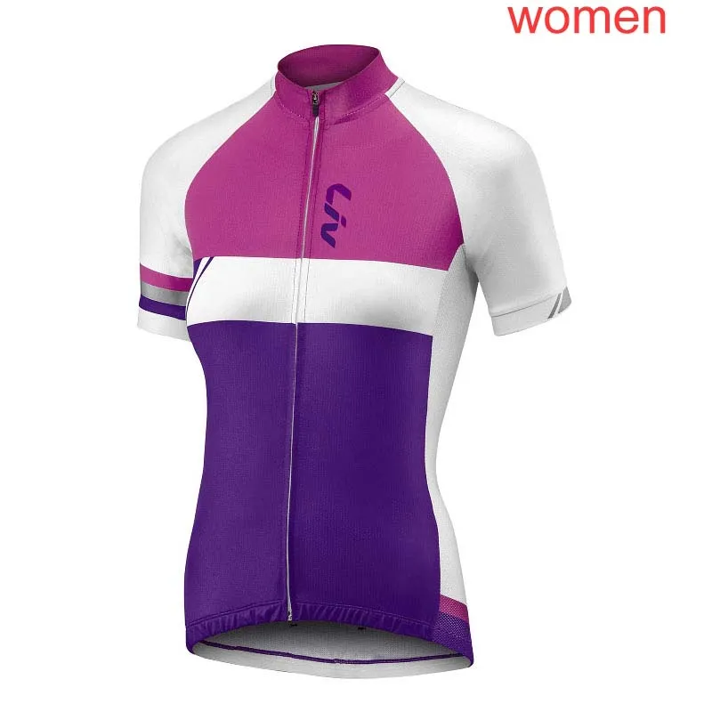 Для женщин LIV Велоспорт Джерси летние с коротким рукавом MTB велосипед велосипедная Одежда дышащая быстросохнущая Mujer Ropa ciclismo Maillot - Цвет: 13Q