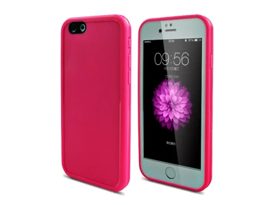 Мягкий силиконовый водонепроницаемый TPU чехол s для iPhone 7 чехол Роскошный 5 5S 6 Plus 360 градусов чехол для iPhone 6S чехол плюс Чехол для телефона s - Цвет: Rose Red
