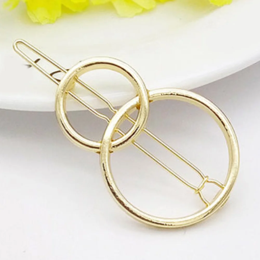 

Woman Multi-styles Hair Accessories Metal Geometric Wedding Hair Clip Hairpins Hollow Simple Barrettes