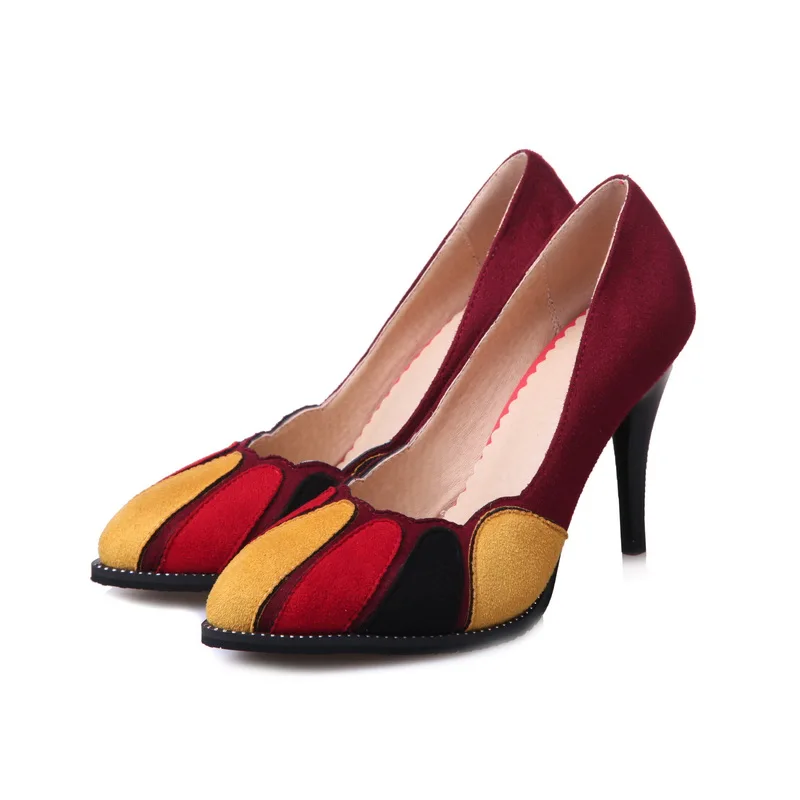 

Big Size Sale 34-44 New Fashion Sexy Pointed Toe Women Pumps Platform super High Heels Ladies Wedding Party Shoes 8-31