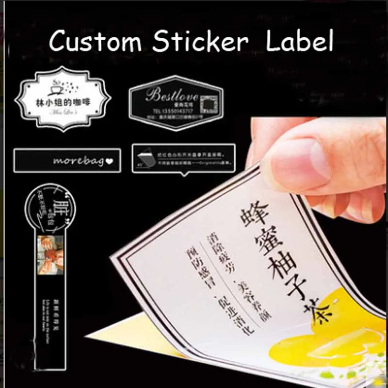 

Wholesale Print Logo Custom Label Sticker/ barcode label rectangle shape paper sticker DIY Sticker label Thank You label