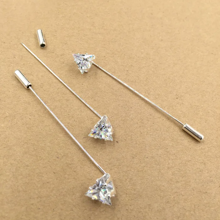 Buy Brooch Lapel Pin with Stopper 10mm Triangle