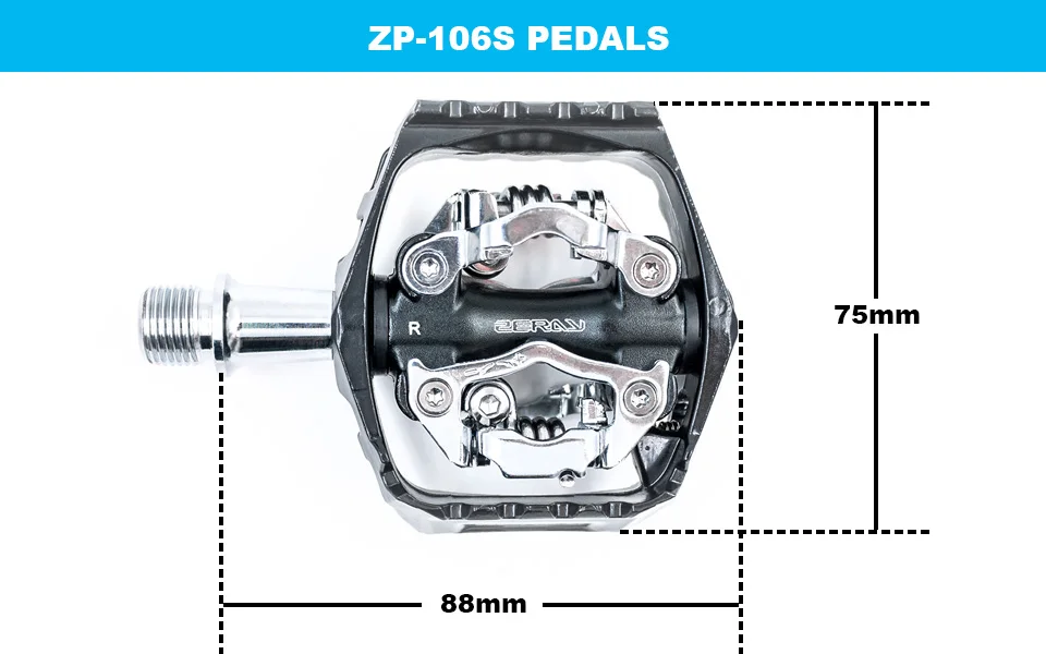 ZERAY ZP-106S mtb педали самоблокирующиеся педали из алюминиевого сплава MTB велосипедные совместимы с Shimano SPD аксессуары для горного велосипеда