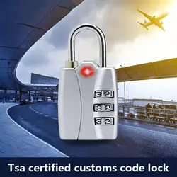 TSA замок 3 цифры комбинации пароль замок с переустанавливающимся кодом для дорожного чемодана чемодан LCC77