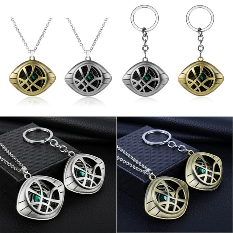 

Marvel Model Toys Avengers End Game Steven Strange Keyring Key Keychain Infinity Time Stones Necklace Gift Action Toys Figures