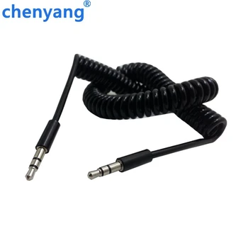 

3.5mm 3Pole Male to Female/Male Stereo Cable Audio Headphone Curly Elasticity Cord