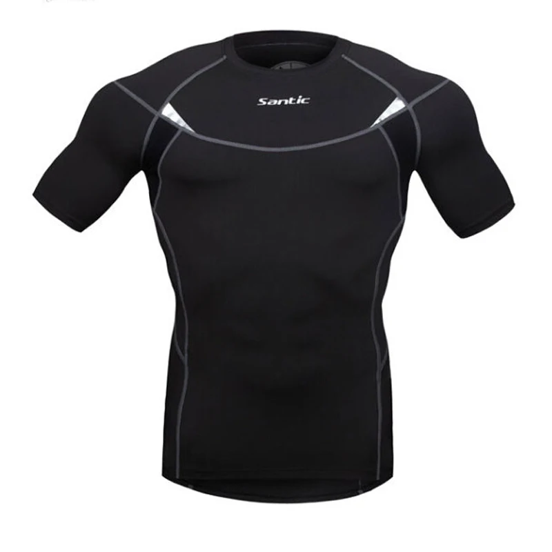 Men's Cycling Running Jersey Compression Wear Base Layer Short Sleeve ...