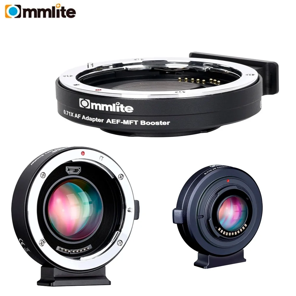 Commlite CM AEF MFT Booster 0.71x Focal Reducer Booster Af Lens Mount