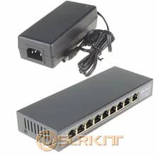 DSLRKIT 15 в 120 Вт 9 портов Пассивный PoE инжектор Ethernet переключатель для Ubiquiti Mikrotik sPoE