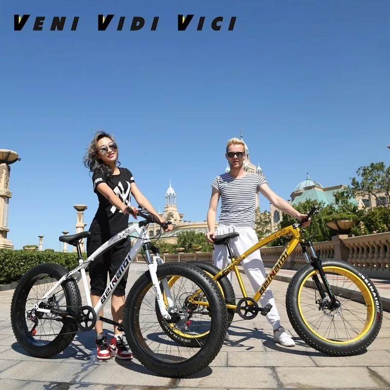 Venividivici 2018 Новое поступление 7/21/24/27 скоростей дисковые тормоза жира велосипед 26