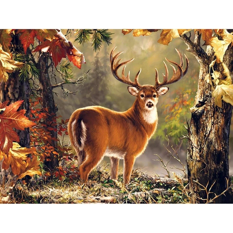 Diamond Painting Deer Needlework Cross Stitch Full Square Rhinestone Embroidery Animal Picture Mosaic Home Decor | Дом и сад
