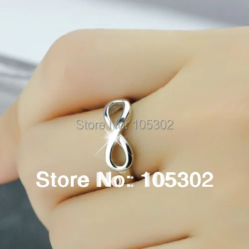 Genuine 925 Brand Rings For Women Knot Ring Sterling Silver S925 Stamped Silver Infinity Ring Best Gift(JewelOra Ri101995)
