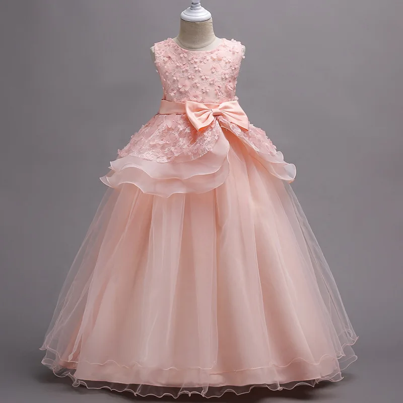 Нарядное платье принцессы для девочек элегантный Детский карнавальный костюм Одежда для подростков платье для Одежда для подростков 5-14 T