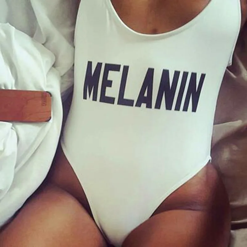 Пикантный слитный смешной купальник MELANIN 2018 женский пляжная одежда Калифорнии