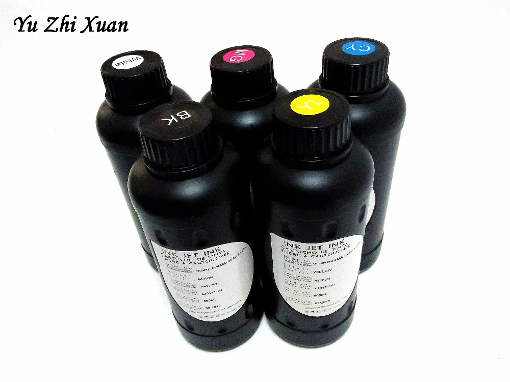 6 шт. K C M Y LC LM светодиодные УФ чернила для Epson R3000 1390 1400 1410 4800 4880 планшетный печатные