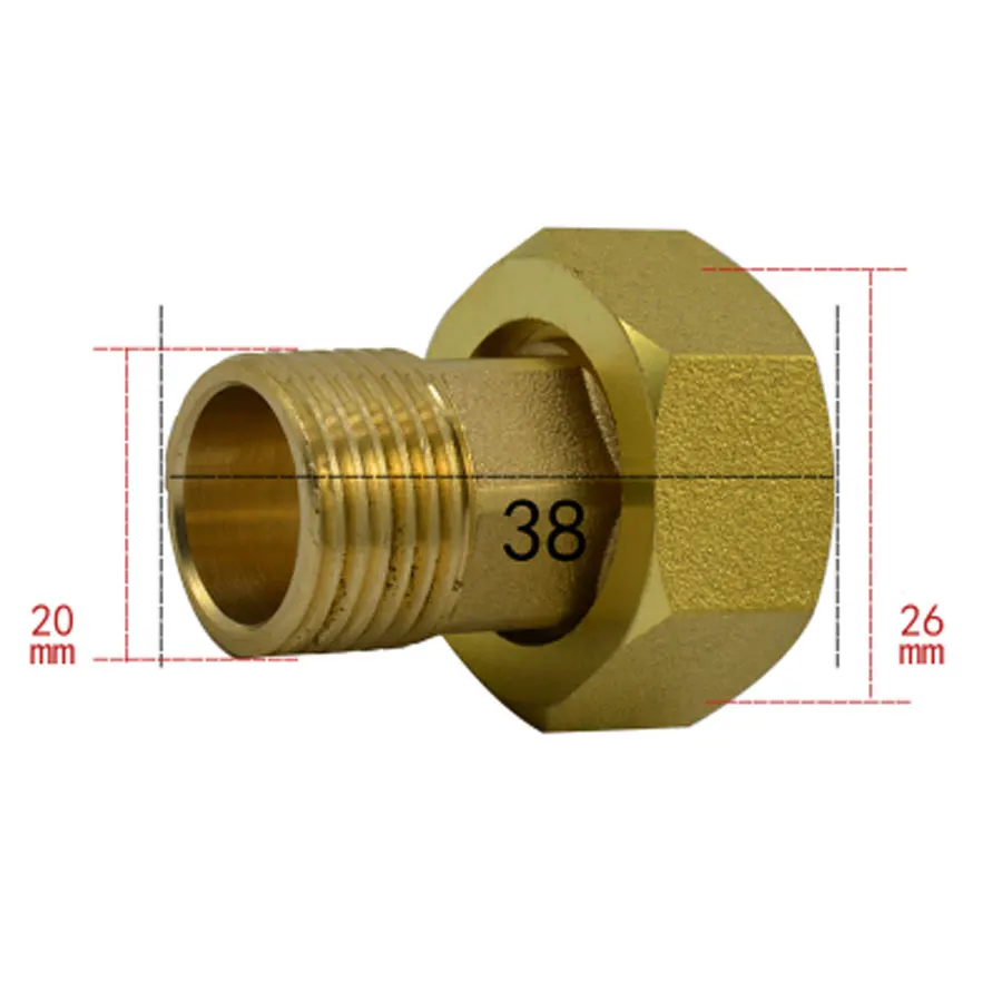3/4&quot BSP Female To 1/2&quot Male Hex Brass Union Pipe Fitting Water Gas Oil For Meter | Обустройство дома