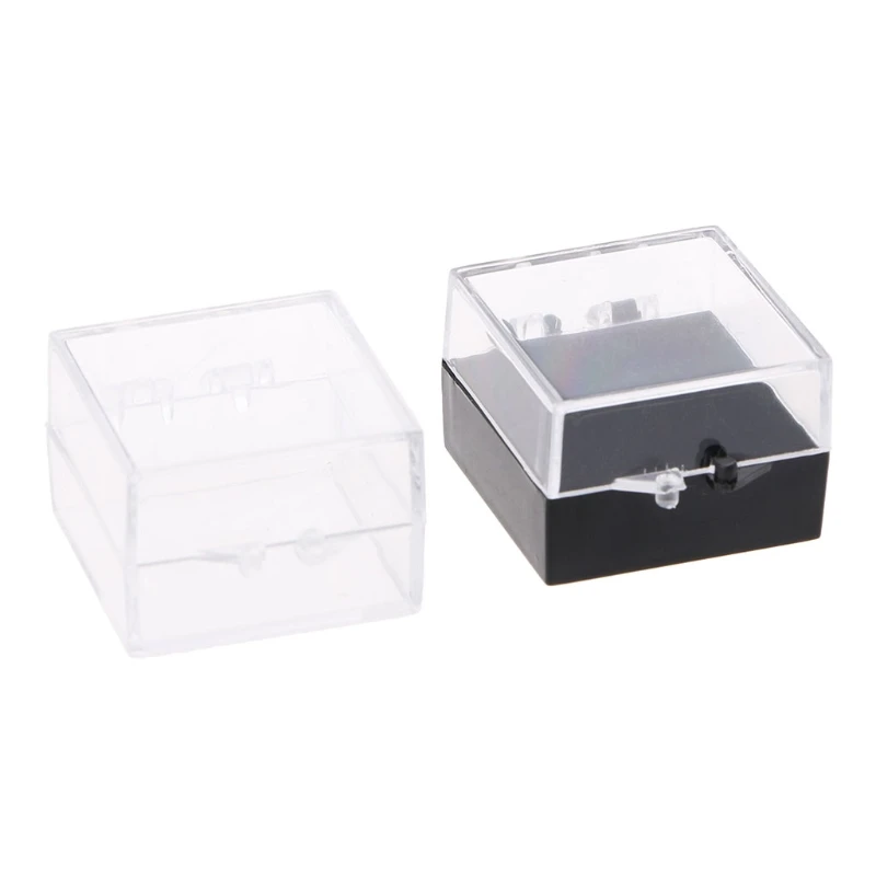 

Clear Badge Specimen Storage Box Cards Case Coins Display Holder Ring Jewelry Organizer Container Small Package Box Organizer