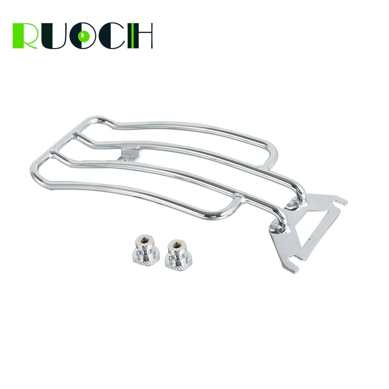 Motorcycle Solo Seat Rear Fender Luggage Rack For Harley Road King FLHR Bagger Electra Glide 1997-2005 Chrome (3)