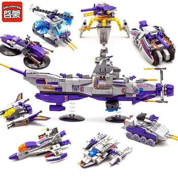 

Enlighten 8 in 1 Space War 1402 Warship Military Building Blocks Sets Assembly Children Educational Toys Compatible Brinquedos