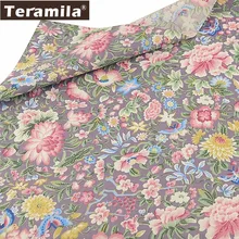Teramila стеганая серая саржа хлопчатобумажная ткань для шитья цветов Tissus Au Metre DIY Скрапбукинг Tissus материал пэчворк