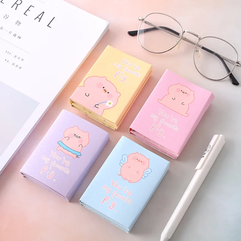 

1pc Cartoon Pig Sticky Posted Sticky Notes Multi Folding Writing Pads Label Mark Kawaii School Supply