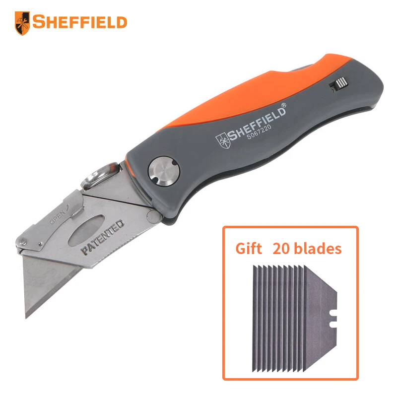 

SHEFFIELD S067220 Multifunctional Fold Utility Knife Pocket Camping Heavy Knife with 26 Blades Paper Knife Cutter Tool