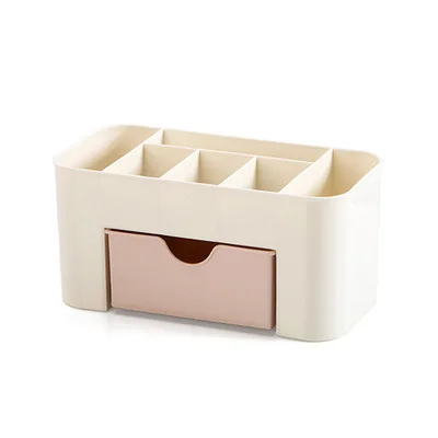 YiCleaner пластиковая косметическая коробка ящик для хранения макияж коробка Кисть ручка держатель организации коробки ватные тампоны Палочки Для Хранения Чехол - Цвет: pink 1