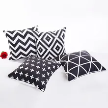 Ouneed черный и белый полиэстеровый чехол для подушки с геометрическим рисунком, декоративные подушки для дивана, наволочка для подушки 43x43 см, домашний декор