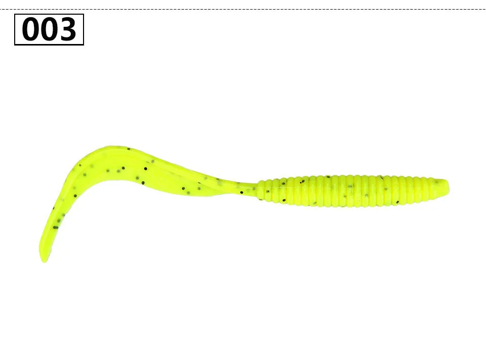 8 шт./лот, Мягкая приманка, червь 2,4 г, 12 см, гибкая приманка Tail grub, силиконовая приманка для рыбалки