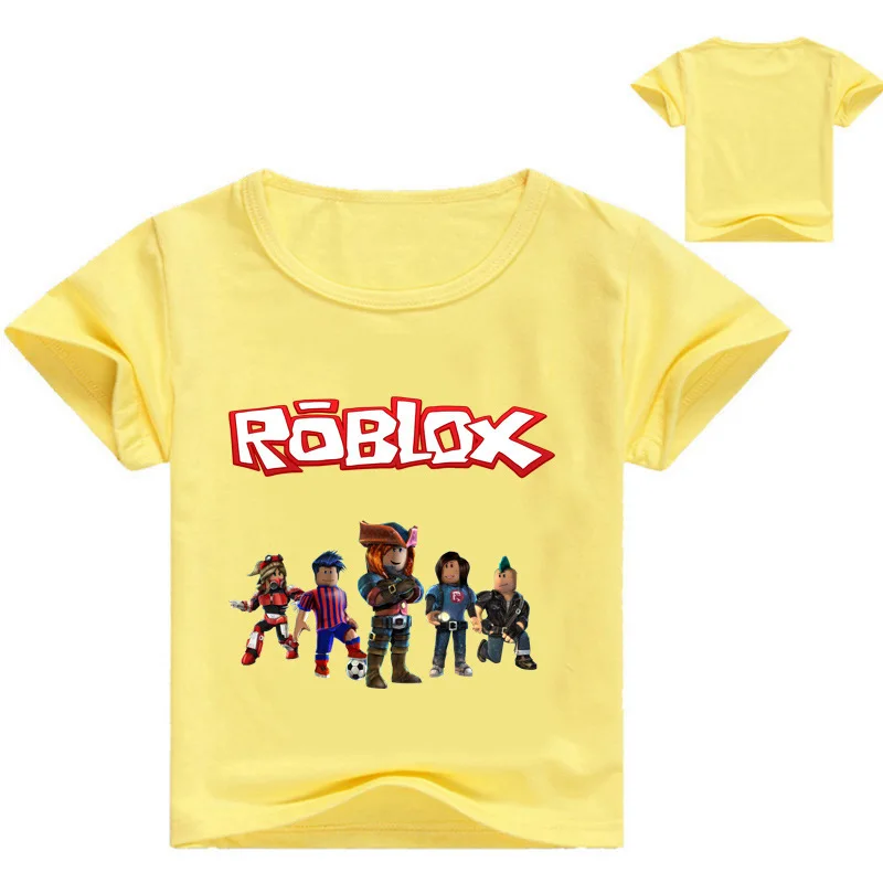 

ROBLOX RED NOSE DAY Boys T-shirt Baby Boys Cartoon Tees 2019 Summer Boys Short Sleeve T Shirt Girls Roblox 3-16Y 11 colors