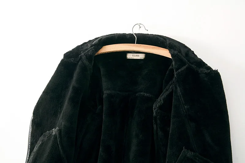 Повседневное Толстое Зимнее Женское пальто из искусственной кожи с отложным воротником, однотонная женская верхняя куртка из искусственной кожи
